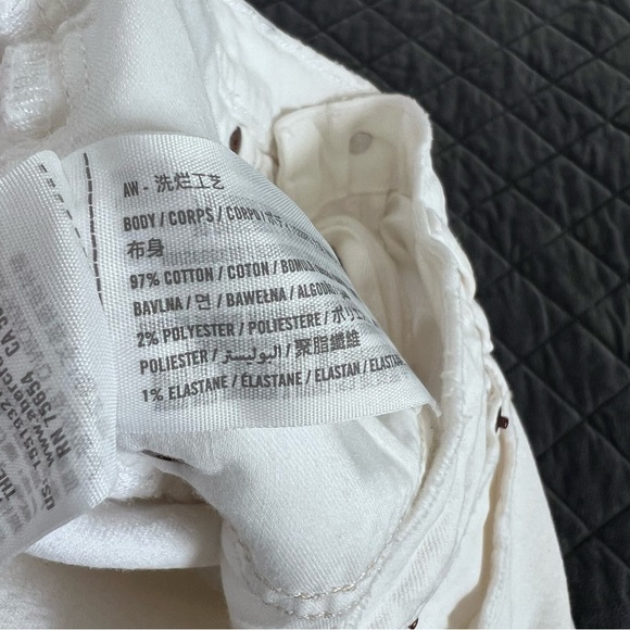 Abercrombie & Fitch Jeans Women 6 28 The mom high rise stretch White Distressed - Picture 9 of 9
